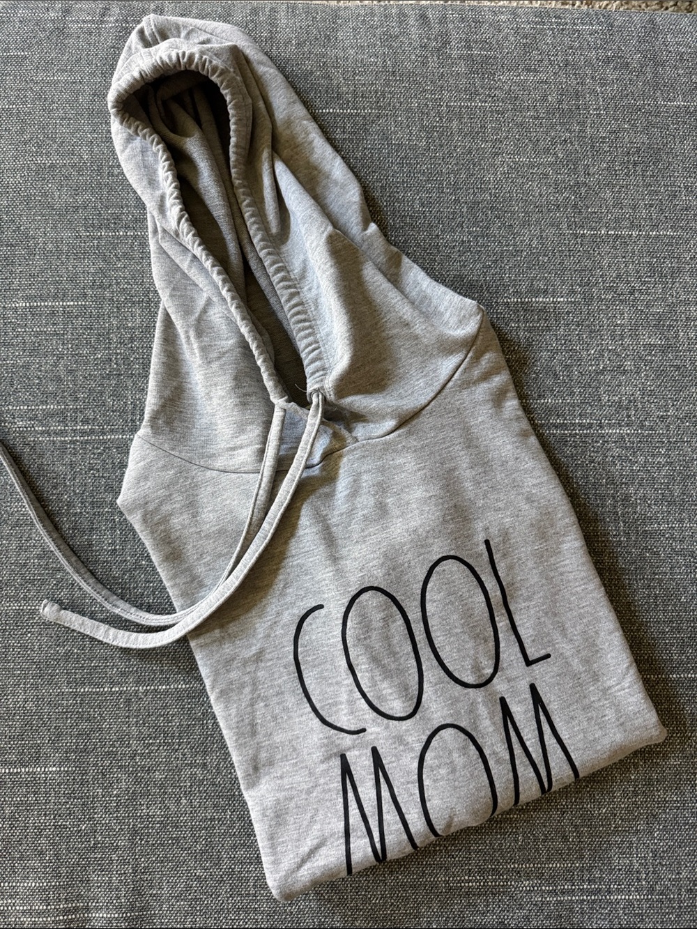 Rae Dunn Gray "Cool Mom" Lightweight Hoodie